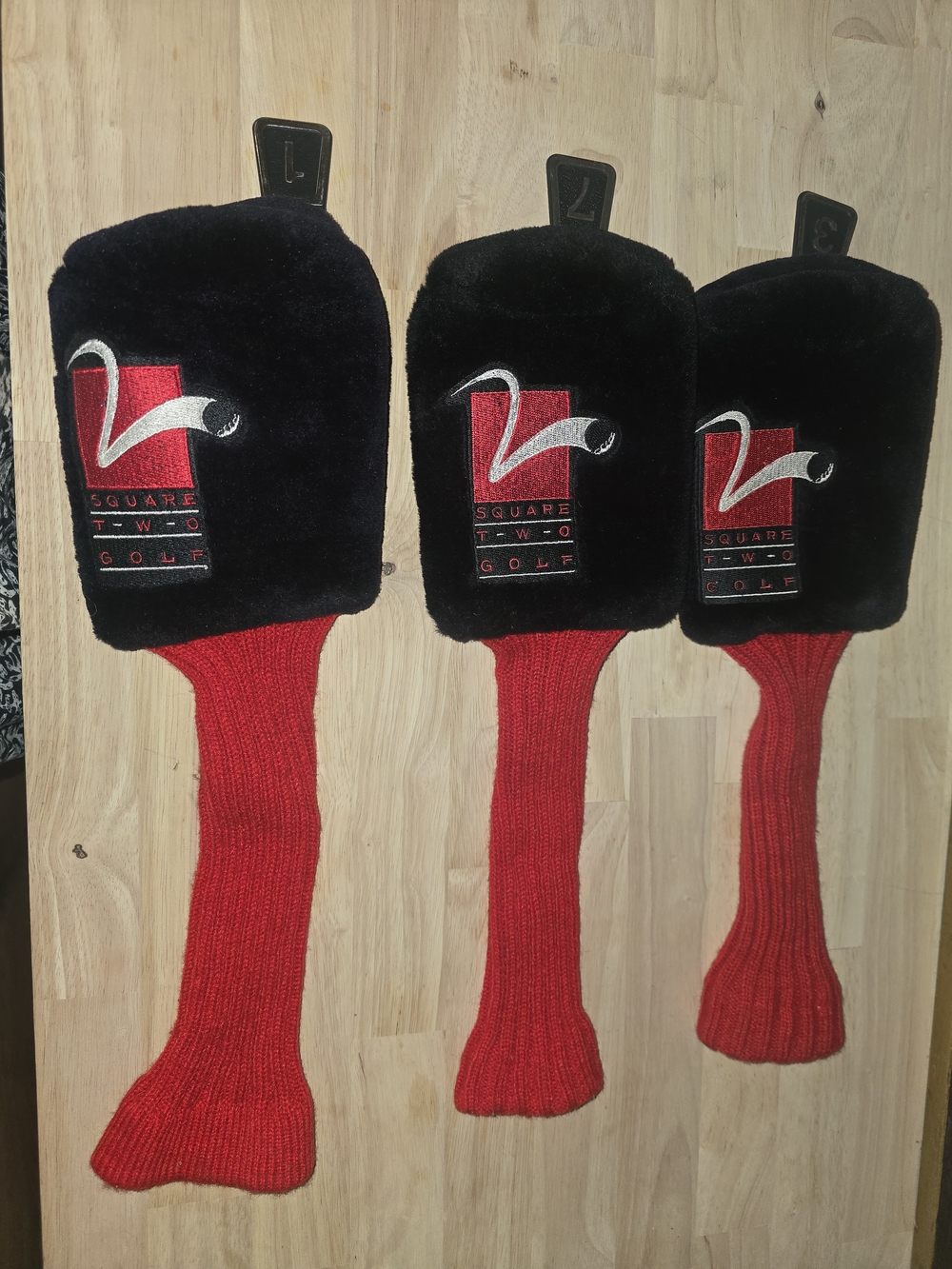 Lot Of 3 Square Two Golf Driver Head Cover